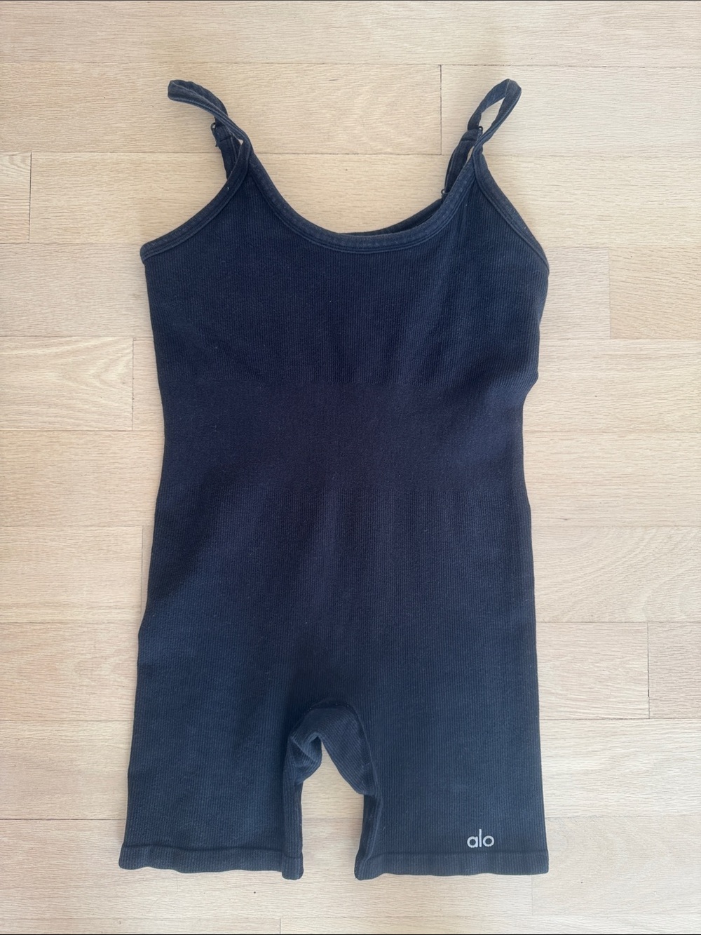 Alo Yoga Seamless Ribbed Mellow Onesie Black S